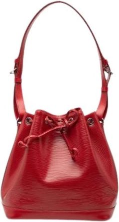 Louis Vuitton Pre-owned Petit Noe Bucket Bag - Dames - Vintage Tas - Rood - ONE Size - Leer - Vintage