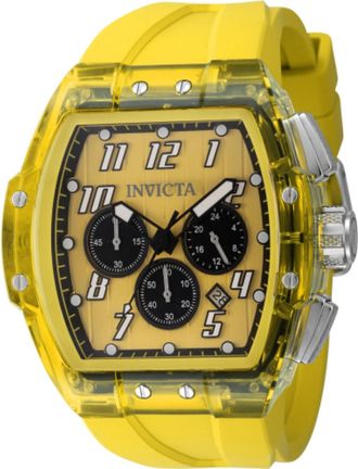 Invicta S1 Rally Chronograph GMT Date Quartz Gold Dial Mens Watch 45482