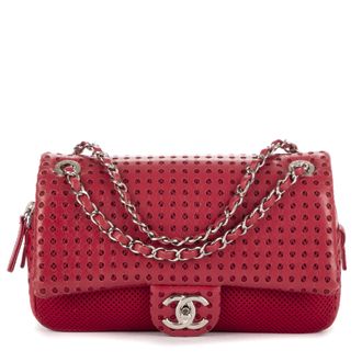 Chanel Pre-owned Womens Easy Flap Jumbo Shoulder Bag - Red - One Size