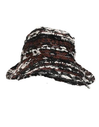 Dolce & Gabbana HAT9880 Tweed Bucket Hat - Black
