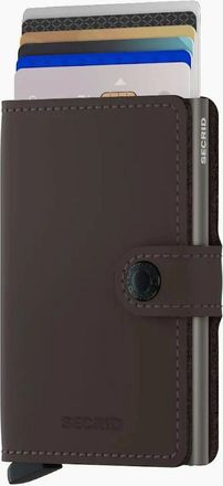Secrid Mens Secrid SECRID MINI WALLET MATTE TRUFFLE - Black - Size: 1 size