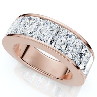 Pompeii3 7Ct Diamond Radiant Cut Mens Ring 14k Gold or Platinum