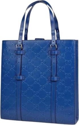 Gucci Pre-owned Tote Bags, male, Blue, Size: ONE SIZE Pre-owned 700421 Tote bag