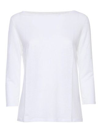 Majestic Filatures Col Bateau M3/4 001.Blanc