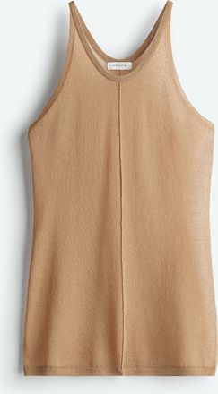 H&M Tanktop aus transparentem Strick - Beige