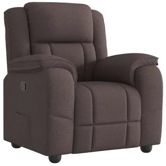 vidaXL Vidaxl Poltrona Reclinabile Marrone Scuro In Tessuto