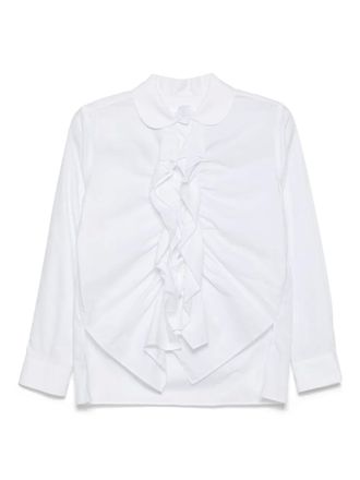 Comme Des Garçons Blouse met ruches - Wit