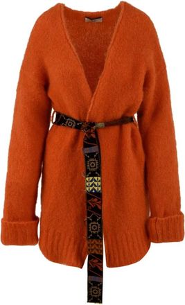 Akep Oranje Cardigan Cardiganen - Dames - Vesten - Oranje - M - Truien & Vesten