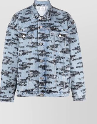 VETEMENTS structured denim jacket featuring chest pockets