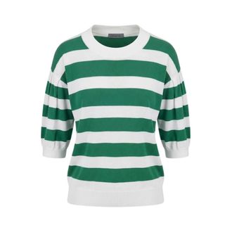 Malo Gebreide top met horizontale strepen - Dames - Truien - Veelkleurig - Maat: XS Katoen
