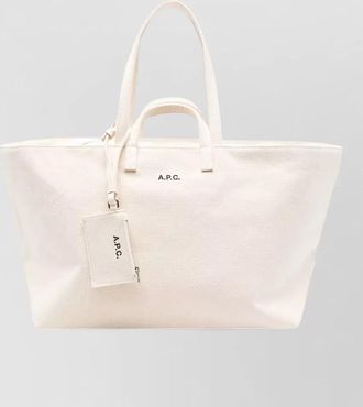 A.P.C. drummer large cotton tote bag