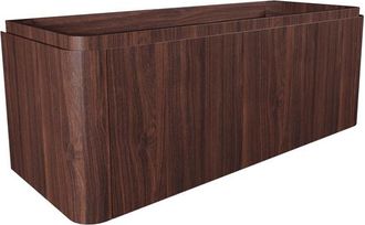 Royal Plaza Terra Badkamermeubelset - 120x46.2x46cm - solid surface wastafel wit mat - 2 wasbakken - 2 kraangaten - 2 lades - kastanje (walnoot)