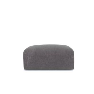 Sia Home Puf terciopelo texturizado gris