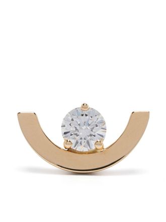 Loyal.e Paris 18kt geelgouden Intr&eacute;pide Petit oorbel met diamant