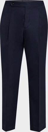Brunello Cucinelli Mens Side-Tab Pleated Trousers
