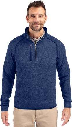 Cutter & Buck Mainsail Sweater-Knit Mens Half Zip Pullover Jacket