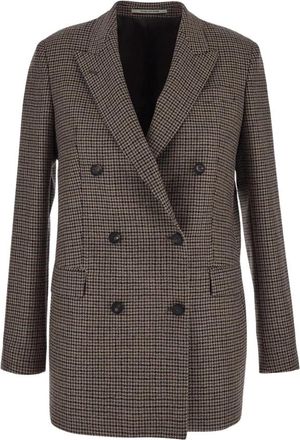 Tagliatore Double-Breasted Jas - Dames - Mantel - Bruin - L - Wol - Jassen