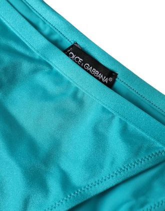 Dolce & Gabbana Womens Blue Green Nylon Beachwear Swimwear Bottom Bikini Elastane Clothing