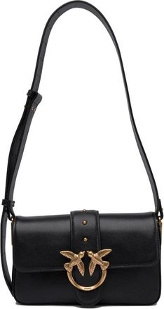Pinko Zwarte Crossbody Tas voor Vrouwen - Dames - Schoudertassen - Zwart - ONE Size - Leer - Tassen