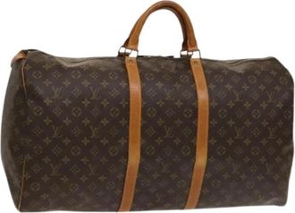 Louis Vuitton Pre-owned Vintage Canvas Weekendtas - unisex - Vintage Weekendtas - Bruin - ONE Size - Vintage