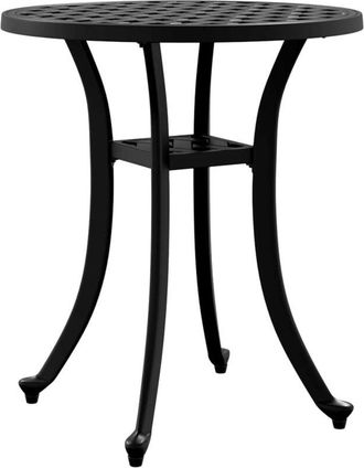 vidaXL Garden Table Black &Oslash;48x53 cm Cast Aluminium vidaXL