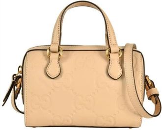 Gucci Pre-owned Vintage Handbag - Dames - Vintage Handtas - Beige - ONE Size - Leer - Vintage