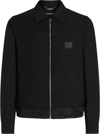 Dolce & Gabbana Coats - Heren - Vesten met rits - Grijs - L - Wol - Hoodies & sweatvesten