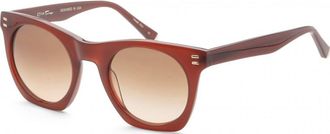 Kate Young for Tura Womens K550-BRN-50 K550 50 BRN For Tura Sunglasses - Brown - One Size