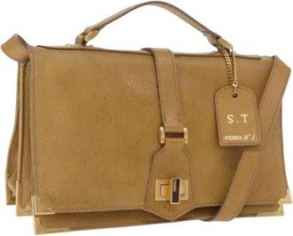 Fendi Pre-owned Vintage Leren Handtas - Dames - Vintage Handtas - Bruin - ONE Size - Leer - Vintage