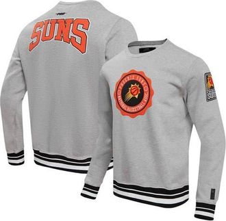 Pro Standard Mens Pro Standard Heather Gray Phoenix Suns Crest Emblem Pullover Sweatshirt at Nordstrom, Size Medium