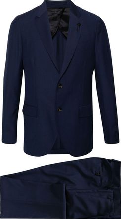 Lardini single-breasted wool suit - men - Wool/Viscose/Cupro - 52 - Blue