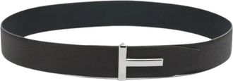 Tom Ford Grain Leather T Icon Belt - Heren - Riemen - Bruin - 105 CM - Leer - Accessoires