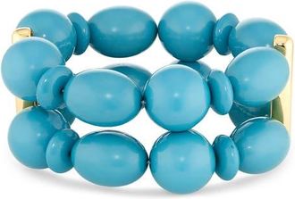 Lele Sadoughi Aventura Double Row Bracelet in Turquoise at Nordstrom