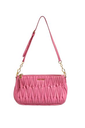 Miu Miu Matelass&eacute; Leather Shoulder Womens Bag (Pre-Owned)