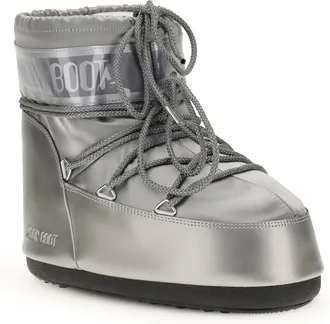 Moon Boot Womens Icon Glance Boots Silver Polyamide