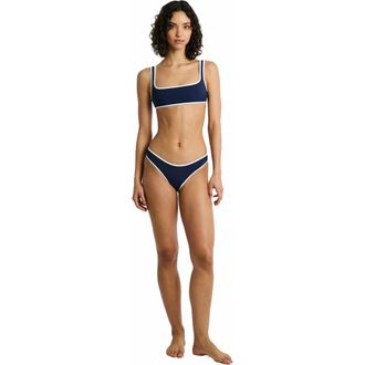 Onia Milly Bikini Bottom in Deep Navy/white at Nordstrom, Size X-Large