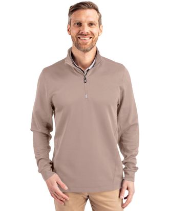 Cutter & Buck Traverse Stretch Eco Quarter Zip Mens Pullover