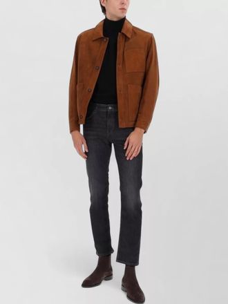HUGO BOSS suede jacket with chest and side pockets