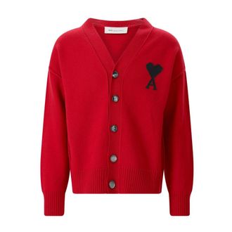 Ami Truien & Vesten, Heren, Rood, M, Wol, Cardigan