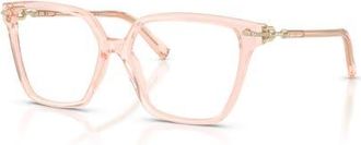 Tiffany & Co. 53mm Square optical glasses in Transparent at Nordstrom