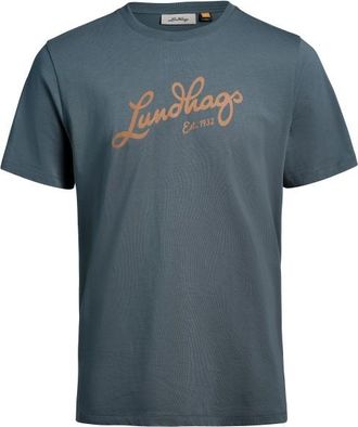 Lundhags J&auml;rpen Logo T-Shirt T-Shirt f&uuml;r Herren | blau/grau