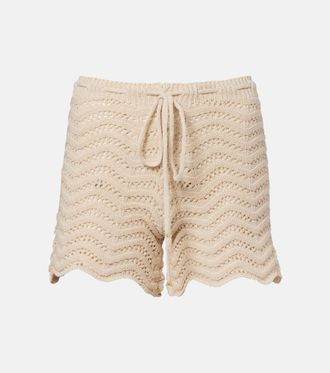 Bananhot Kim crochet cotton-blend shorts