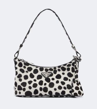 Prada Bolso al hombro Mini de pelo estampado