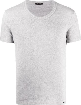 Tom Ford Logo Patch V-neck T-shirt