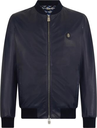 Billionaire Boys Club Nappa Leather Bomber Basic - Heren - Leren en Su&egrave;de Jassen - Blauw - 3XL - Leer - Jassen