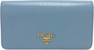 Prada Pre-owned Wallets, female, Blue, Size: ONE SIZE Pre-owned 1Dh044 Shoulder bag