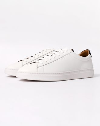 Boss Orange by Hugo Boss Mens Leather Trainers in White - Size UK 11