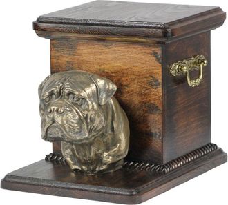 OEM Bullmastiff, Bulmastif - Una Urna Para Cenizas De Perro Con Una Estatuilla, Una Elegante Urna Para Un Perro, Una Urna &Uacute;nica Con Un Busto De Perro De A