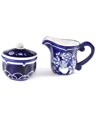 Euroceramica Blue Garden Breakfast Set (Sugar And Creamer)