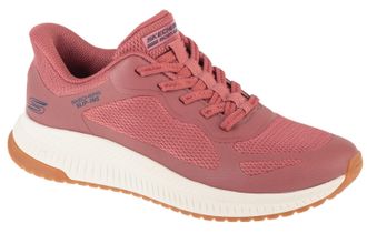 Skechers Womens Bobs Squad 4 Staple Look Slip-On Sneakers, Rose Mesh, 4.5 UK